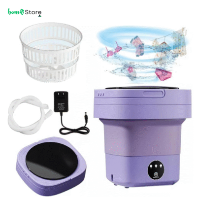 Portable Foldable Mini Washing Machine Semi-Automatic | Compact Top Load Washer with Dryer & 3 Wash Modes